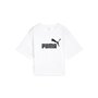 T-shirt à manches courtes femme Puma ESS Cropped No. 1 Logo Relaxed Tee C/O 684972 02 Blanc