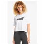T-shirt à manches courtes femme Puma ESS Cropped No. 1 Logo Relaxed Tee C/O 684972 02 Blanc