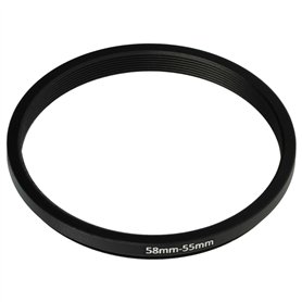 vhbw Bague d'adaptation de Filtre Step-Down de 58 mm vers 55 mm pour Objectif d'appareil Photo - Réducteur
