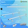 NuaSol Lot de 2 crochets de toit photovoltaïques PV pour toit de tuiles - Avec profilé solaire en aluminium, embouts de 35 mm, j