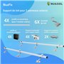 NuaSol Lot de 2 crochets de toit photovoltaïques PV pour toit de tuiles - Avec profilé solaire en aluminium, embouts de 35 mm, j