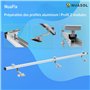 NuaSol Lot de 2 crochets de toit photovoltaïques PV pour toit de tuiles - Avec profilé solaire en aluminium, embouts de 35 mm, j