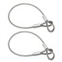 OTOTEC Lot de 2 câbles métalliques en acier inoxydable avec double extrémité bouclée Longueur 50 cm Diamètre 6 mm Résistance à l