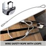 OTOTEC Lot de 2 câbles métalliques en acier inoxydable avec double extrémité bouclée Longueur 50 cm Diamètre 6 mm Résistance à l