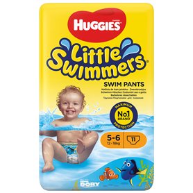 Huggies Little Swimmers Lot de 11 couches de bain jetables pour bébé et enfant Taille 5-6 (12-18 kg)