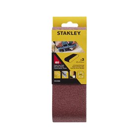 STANLEY - 3 Bandes Abrasifs 65x410 mm - Grain 60 - STA33066-XJ