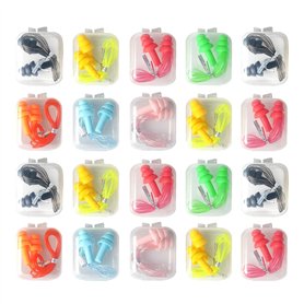 LuLyL 20 paires de bouchons d'oreille en silicone réutilisables Bouchons d'oreille à réduction de bruit étanches souples Bouchon