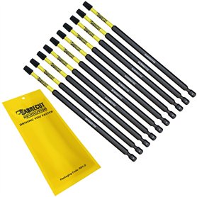 10 x SabreCut SCRSQ3152_10 152 mm SQ3 Carré Magnétique Tournevis à Impact Embouts Set Single End Heavy Duty Compatible avec Dewa