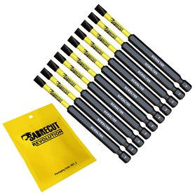 10 x SabreCut SCRSL789_10 89 mm SL7 Jeu d'embouts de tournevis à percussion magnétique à fente Single End Heavy Duty Compatible