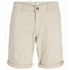 Pantalon court Jack & Jones JPSTBOWIE SHORTS SA PRINTER MID 12230336 Beige