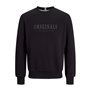 Sweat sans capuche homme Jack & Jones JORFREDERIKSBERG SWEAT 12265756 Noir