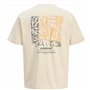 T-shirt à manches courtes homme Jack & Jones JORSPLIT BACK TEE 12272996 Blanc