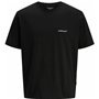 T-shirt à manches courtes homme Jack & Jones JORSPLIT BACK TEE 12272996 Noir
