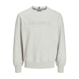 Sweat sans capuche homme Jack & Jones JORFREDERIKSBERG SWEAT 12265756 Gris