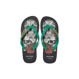 Tongs pour Homme Jack & Jones JFWSKULLS FLIP FLOP 12280854 Noir