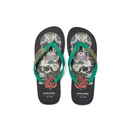 Tongs pour Homme Jack & Jones JFWSKULLS FLIP FLOP 12280854 Noir