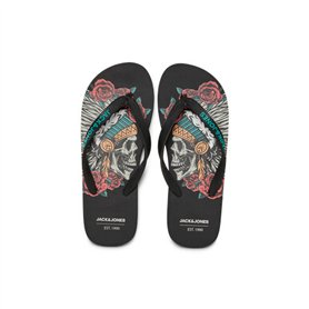Tongs pour Homme Jack & Jones JFWSKULLS FLIP FLOP 12280854 Noir
