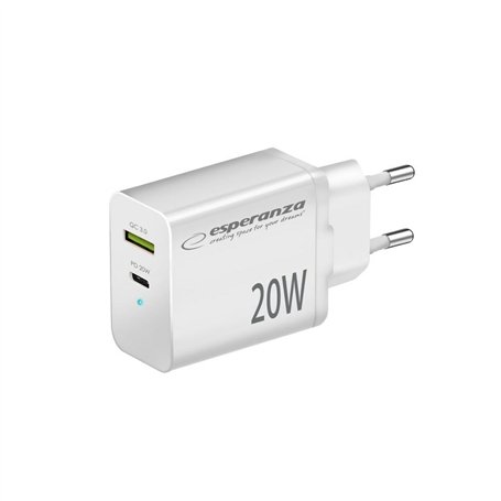 Chargeur mural Esperanza EZC105W Blanc 20 W