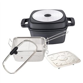 MasterPRO Foodies | Set de casseroles 5 pièces en 1 | Set multifonction en fonte d'aluminium | Cuisson