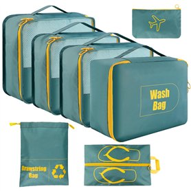 AiQInu Rangement Valise Lot de 7 Imperméable Organisateur de Voyage Packing Cubes Organiseur