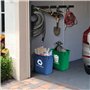 Acrimet Corbeille pour le recyclage et les déchets, 3,25 gallons / 13 quarts / 12 litres (en plastique) (vert et bleu) (lot de 2