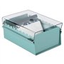 Acrimet Boîte à Fiches Organisateur 3'' x 5’', Base en Métal Robuste (Index AZ et un Séparateur Plastique Inclus) (Base Viert av