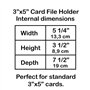 Acrimet Boîte à Fiches Organisateur 3'' x 5’', Base en Métal Robuste (Index AZ et un Séparateur Plastique Inclus) (Base Viert av