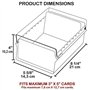 Acrimet Boîte à Fiches Organisateur 3'' x 5’', Base en Métal Robuste (Index AZ et un Séparateur Plastique Inclus) (Base Blanche 