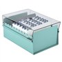 Acrimet Boîte à Fiches Organisateur 4'' x 6’', Base en Métal Robuste (Index AZ et un Séparateur Plastique Inclus) (Base Verte av
