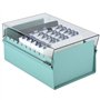 Acrimet Boîte à Fiches Organisateur 4'' x 6’', Base en Métal Robuste (Index AZ et un Séparateur Plastique Inclus) (Base Verte av