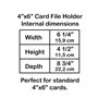 Acrimet Boîte à Fiches Organisateur 4'' x 6’', Base en Métal Robuste (Index AZ et un Séparateur Plastique Inclus) (Base Verte av