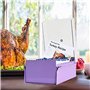 Acrimet Boîte à Fiches Organisateur 5'' x 8’', Base en Métal Robuste (Index AZ et un Séparateur Plastique Inclus) (Base Violet a