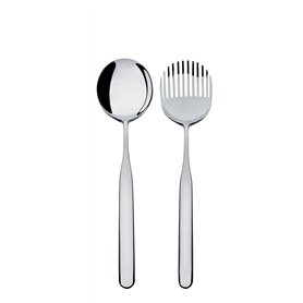 Alessi Is02/14 Collo-alto Couverts à Salade en Acier Inoxydable 18/10 Brillant