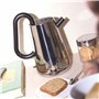 Alessi Toru NE01 B - Bouilloire Électrique Design, en Acier Inoxydable 18-10 et Résine Thermoplastique, Prise Européenne, 2400 W