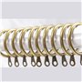 Terryshop74 Crochets de rideau en anneau pour bâtons 12 pièces métal (Bronze)