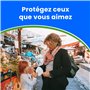 ADESTE – 50 Masques FFP2 Blancs Certifiés CE, approvisionnement contrôlé, élastiques confortables, hypoallergéniques et réglable
