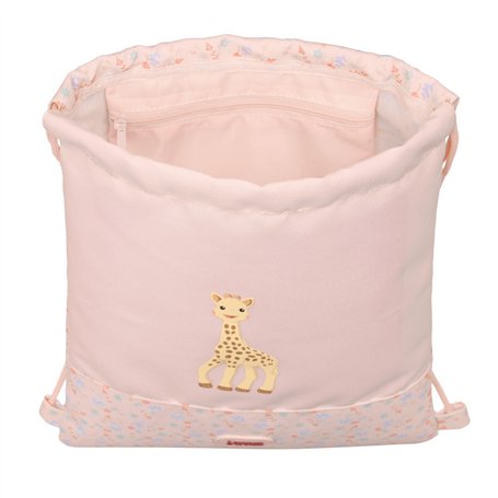 Sac à dos serré par des ficelles Sophie la Girafe 26 x 34 x 1 cm