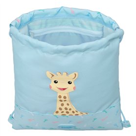 Sac à dos serré par des ficelles Sophie la Girafe Bleu 26 x 34 x 1 cm