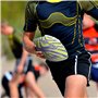 AKTIVE Ballon de Rugby de Plage en néoprène Touch Ball, 21 cm, Design Sportif Multicolore, Doux et résistant, Bonne Prise en Mai