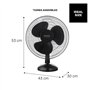 Taurus Ventilateur de bureau Greco 16 Elegance | 45 W | 3 vitesses | 3 pales | 40 cm | Système oscillation | Inclinaison réglabl