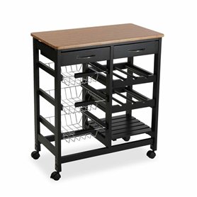 Chariot à légumes Versa BK Bois MDF (37 x 76 x 66 cm)