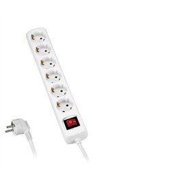 Alyco 199446 199446-Base Multiple 6 enchufes Con interruptor 3m Cable
