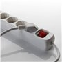 Alyco 199446 199446-Base Multiple 6 enchufes Con interruptor 3m Cable, Blanc