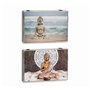 Couvercle DKD Home Decor Multicouleur Bois MDF Buda Compteur (2 Unités)