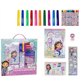 Set de papeterie inspiré de Gabby et sa Maison Magique - Rose - 30 x 30 x 2