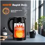 Taylor Swoden Bouilloire électrique à double paroi de 1,5 litre, sans BPA, 2200W avec arrêt automatique et protection contre l'é