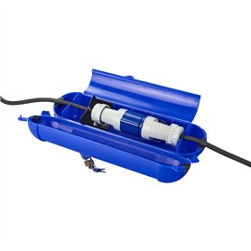 PRO PLUS Boîtier de Protection étanche pour protéger Les raccords de Prises CEE Bleu Dimensions (LXL): Environ 370 x90 mm