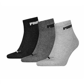 Chaussettes de Sport Puma QUARTER PLAIN 3P 701225904 003 Gris 3 paires