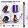 Elalove Tube Rigide Extensible Compatible aveu Dyson V11/V10/V15/V8/V7, Prolongateur de 73 cm avec 2 Brosses Jaunes, Connexion R