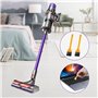 Elalove Tube Rigide Extensible Compatible aveu Dyson V11/V10/V15/V8/V7, Prolongateur de 73 cm avec 2 Brosses Jaunes, Connexion R